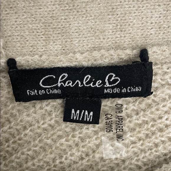 Charlie B Reversible Front Back Sweater Cardigan Ombré Green (Pine) Sz M - Picture 8 of 14